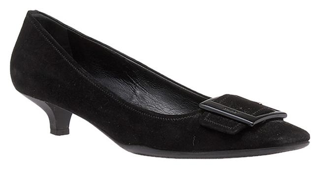 Prada Black Suede Kitten Heels 33533 Pumps