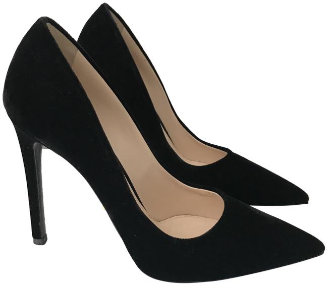 Prada Black Velvet Classic Pumps