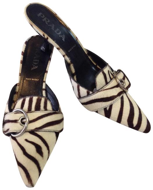 Prada BlancoNero St Tigre MulesSlides