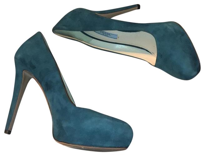 Prada Blue Green Pumps