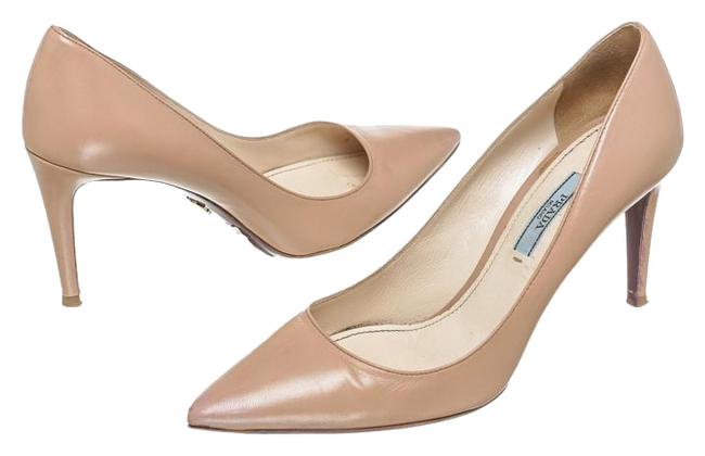 Prada Blush Pink Leather Pointed 375 Pumps