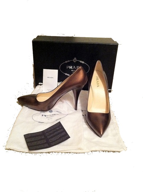 Prada Bronzey Brown Cacao Never Worn Pumps