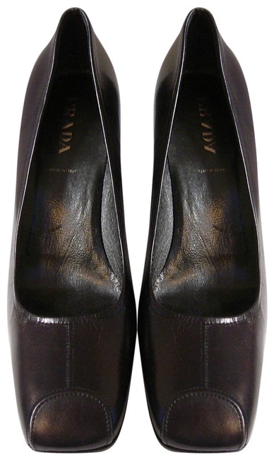 Prada Brown New Chocolate Leather Pumps