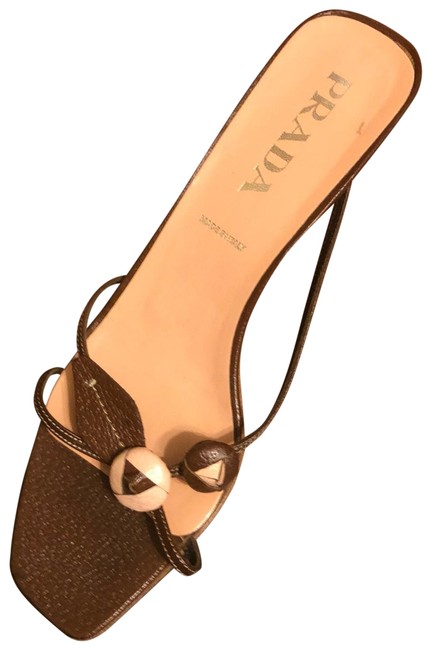 Prada Brown White Vero Cuido Pumps