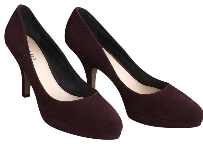 Prada Burgundy Suede Pumps
