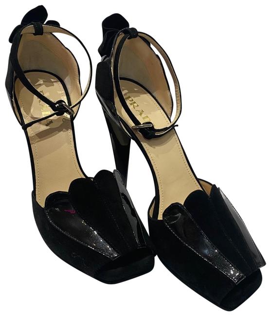 Prada Camoscio Taffetas Nero Pumps