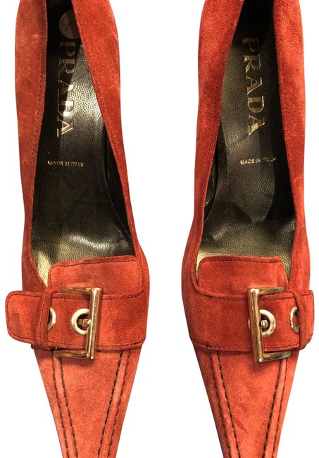 Prada Cranberry Reddish Color Pumps
