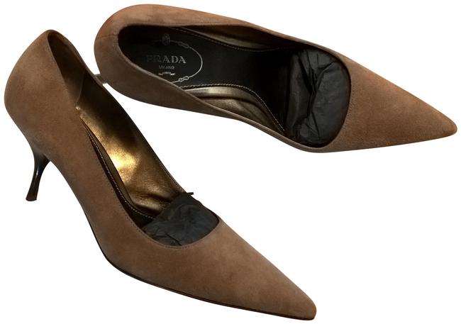 Prada Fawn Suede Classic Style Pumps