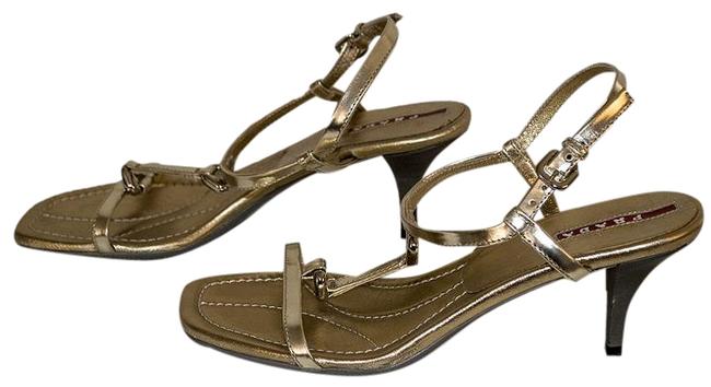 Prada Gold Pumps