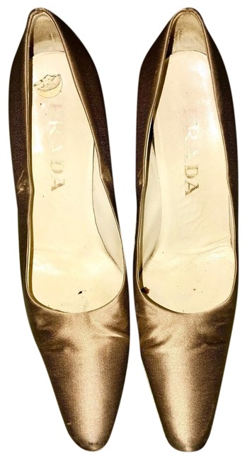 Prada Gold Vintage Pumps