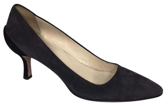 Prada Gray Suede Pumps