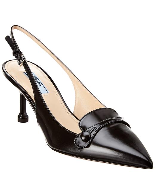 Prada Leather Slingback Pointy toe 1i659l Uls F0002 Pumps