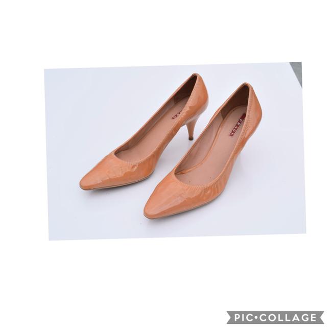 Prada Light Tan Kitten Pumps