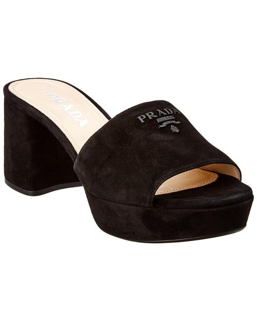 Prada Logo Suede 1xp888 Qrg F0002 MulesSlides