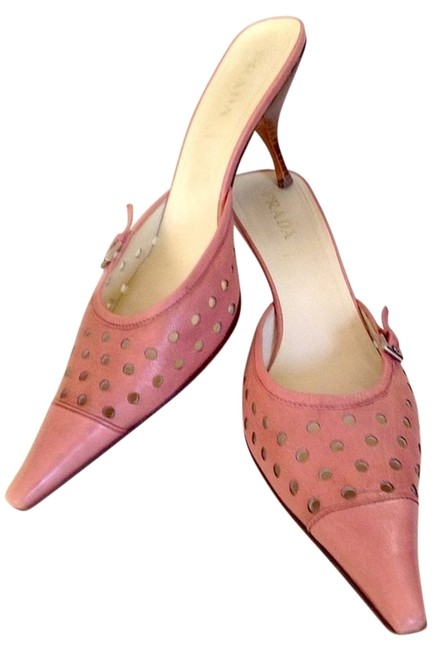 Prada Mauve Leather MulesSlides