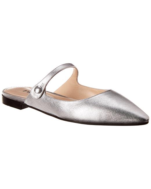 Prada Metallic Leather 1f534l 3kgd F0118 015 MulesSlides