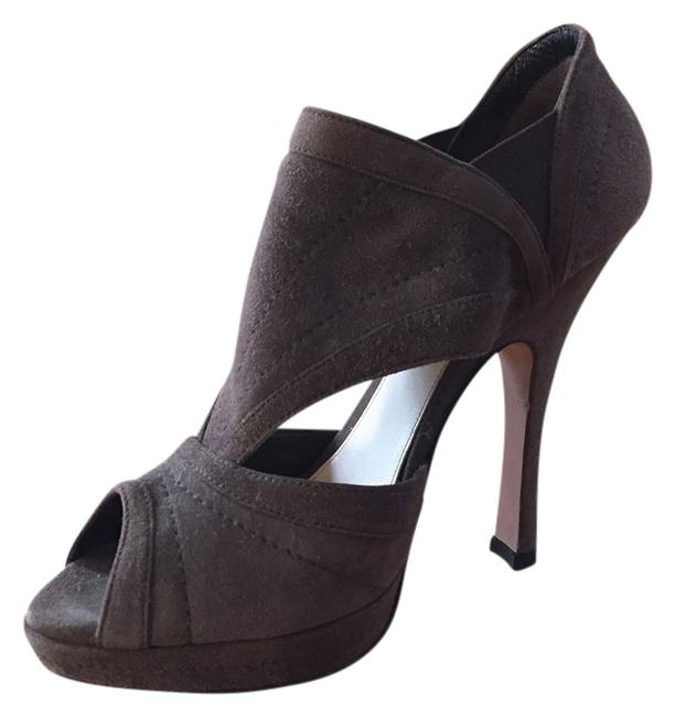 Prada Mocha Suede Camoscio 5 Pumps