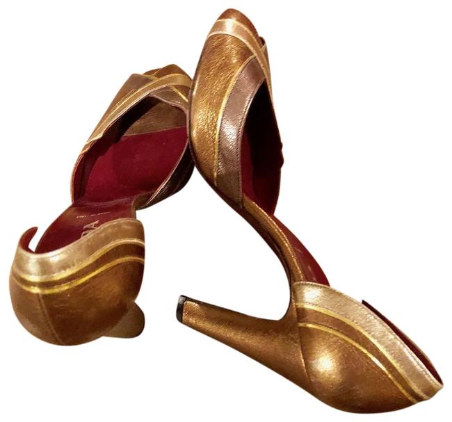 Prada Multi Color Open Toe High Pumps