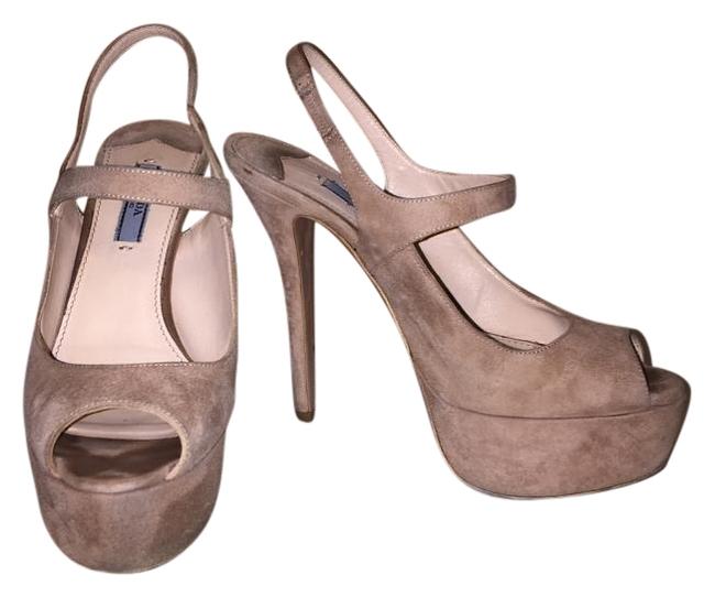 Prada Nude Camoscio Basic Pumps