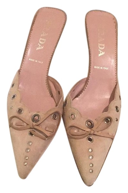 Prada Nude MulesSlides