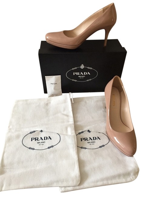 Prada Nude [patent Leather] Pumps