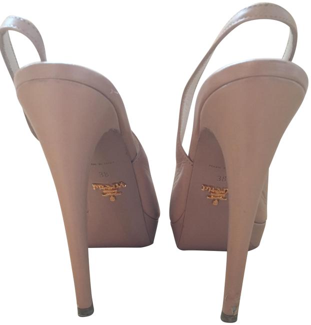 Prada Nude Sling Back Pumps