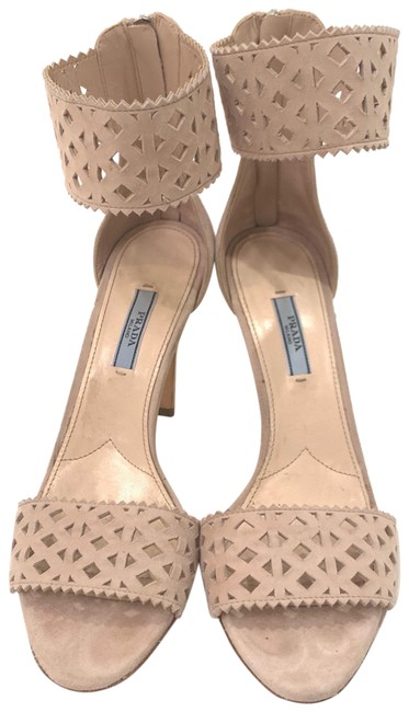 Prada Nude Suede Heels Pumps