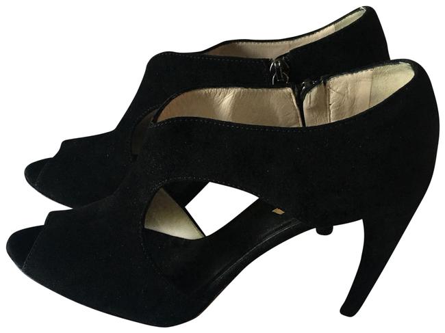 Prada Open Toe Cut Out Bootie Pumps