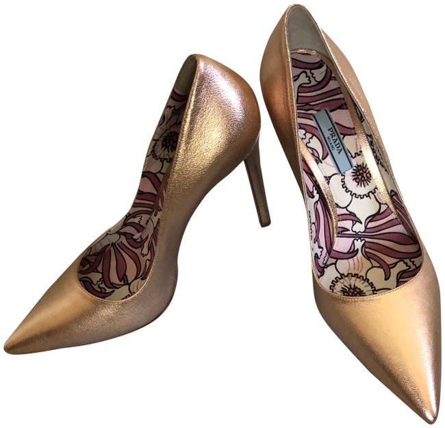 Prada Pink Gold Night Out Pumps