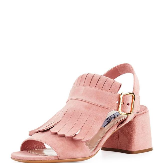 Prada Pink Kiltie Sandal Pumps