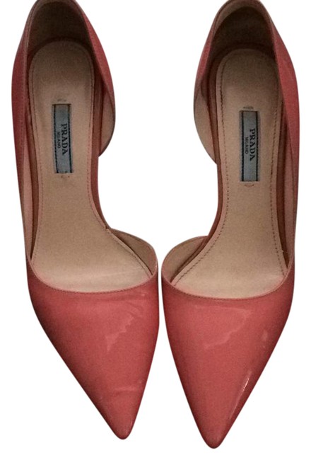 Prada Pink Patent Leather Dorsay Old Pumps