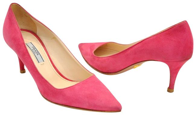 Prada Pink Suede Pointed Pumps