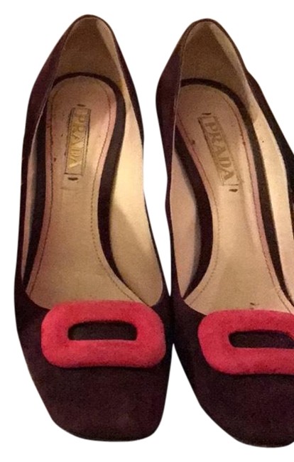 Prada Plum and Fushia Granato Peonia Pumps
