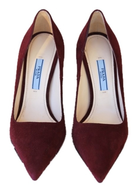 Prada Plum Pum Suede Pumps