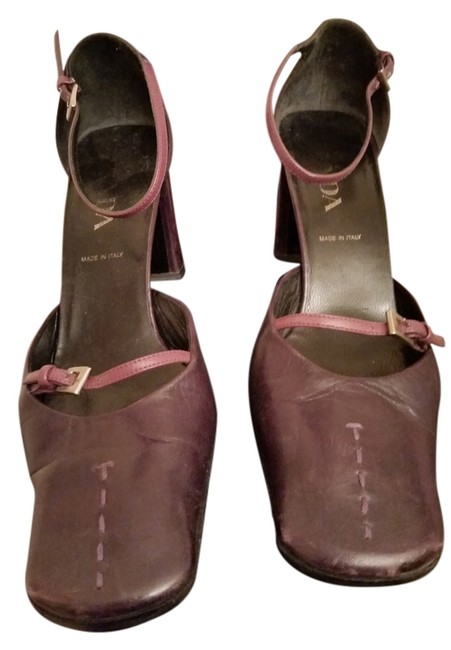 Prada PlumWine Pumps