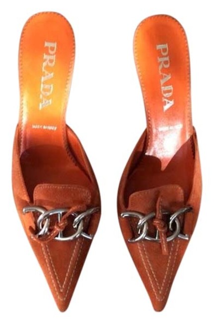 Prada Pumpkin MulesSlides