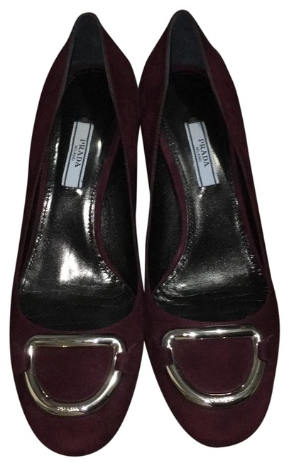 Prada Purple Embellished Pumps