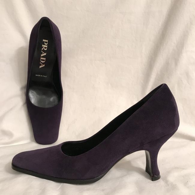 Prada Purple Plum Suede 41838 Pumps