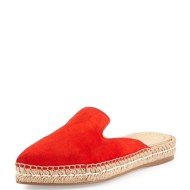 Prada Red 2017 Suede Espadrille MulesSlides