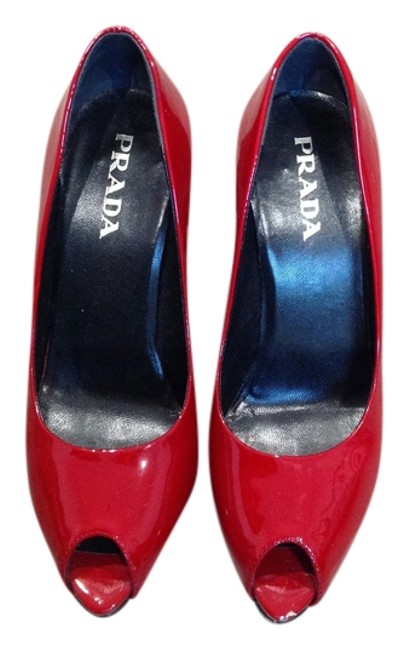 Prada Red Vernice Easy Calzature Donna Pumps