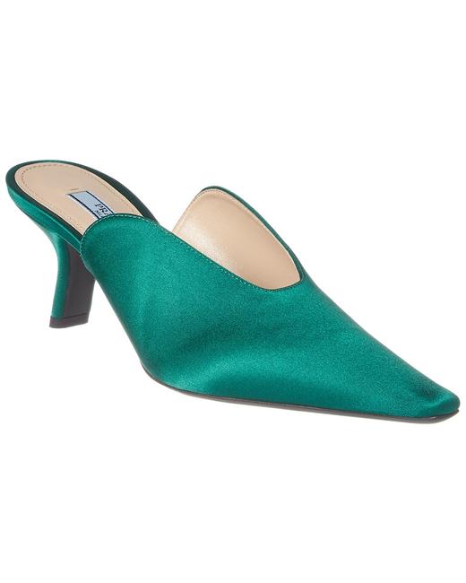 Prada Satin Pointy toe 1s695l 049 F0458 MulesSlides