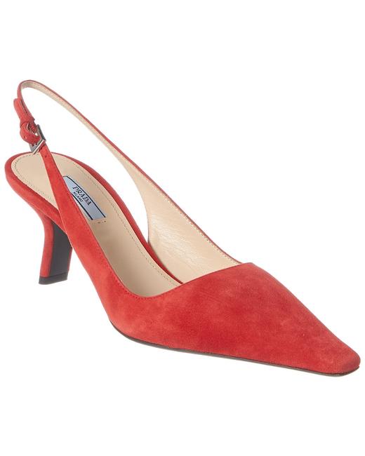 Prada Suede Pointy toe Slingback 1i726l 008 F0011 065 Pumps