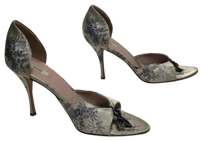 Prada TaupeBlue Pumps