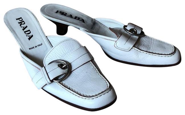 Prada White Vero Cuolo Pumps Narrow