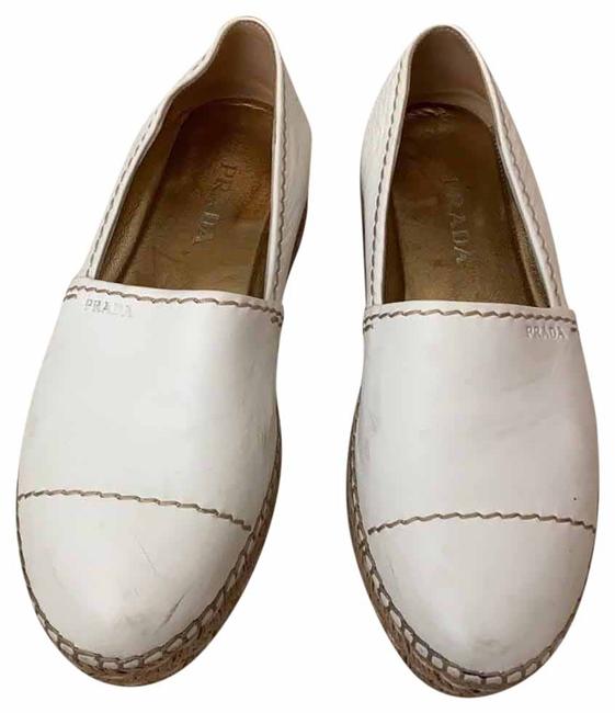 Prada White Wedge MulesSlides