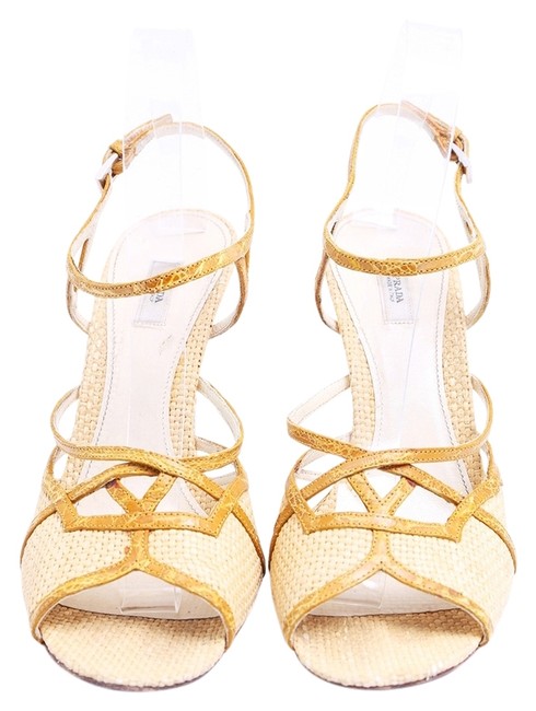 Prada Yellow * with Crystals Heel Pumps