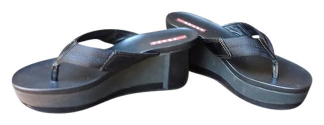 Prada Black 52501 Sandals