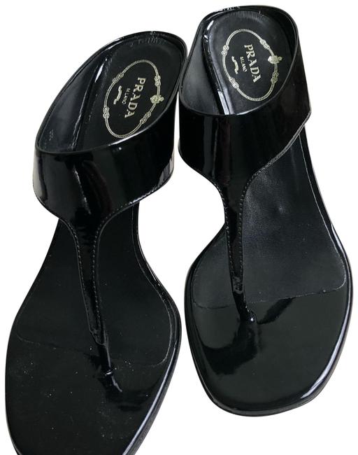 Prada Black 8495 Sandals