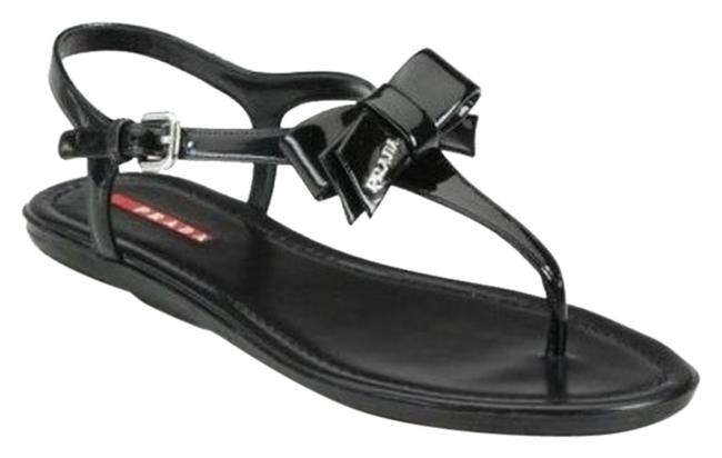 Prada Black Bow Sandals