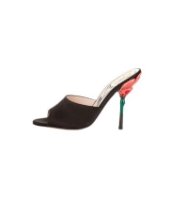 Prada Black Flower Heel Pump #pra20981 Sandals